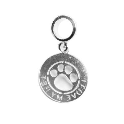 Berloque de Prata Pata de Cachorro