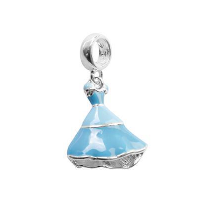 Berloque de Prata Vestido Princesa