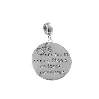 Berloque de Prata Placa