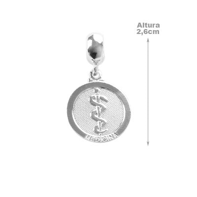 Berloque de Prata Medicina