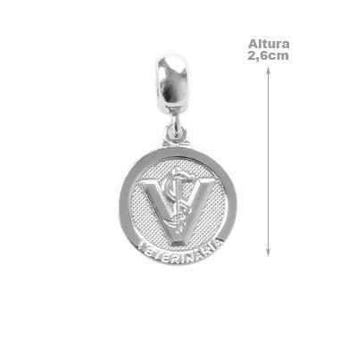 Berloque de Prata Veterinária