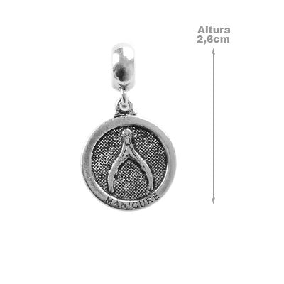 Berloque de Prata Manicure