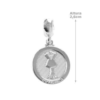 Berloque de Prata Estilista