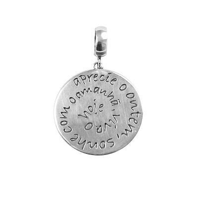 Berloque de Prata Placa