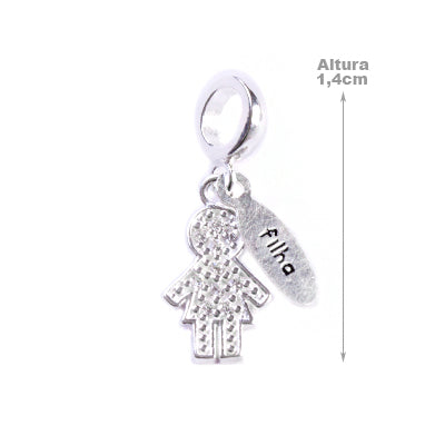 Berloque de Prata Filha.