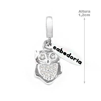 Berloque de Prata Coruja