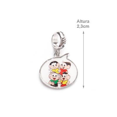Berloque de Prata Turma da Mônica.