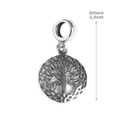 Berloque de Prata Árvore da Vida.