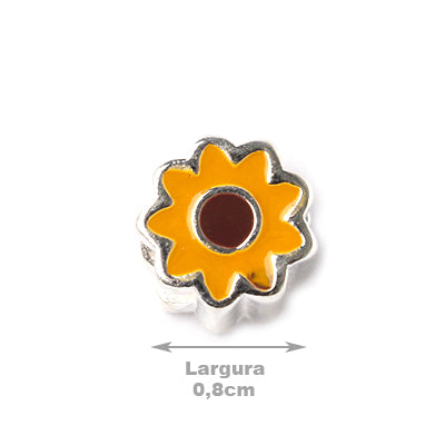 Berloque de Prata Girassol