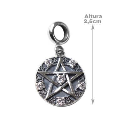 Berloque de Prata Pentagrama