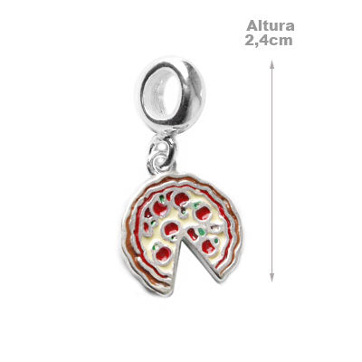 Berloque de Prata Pizza
