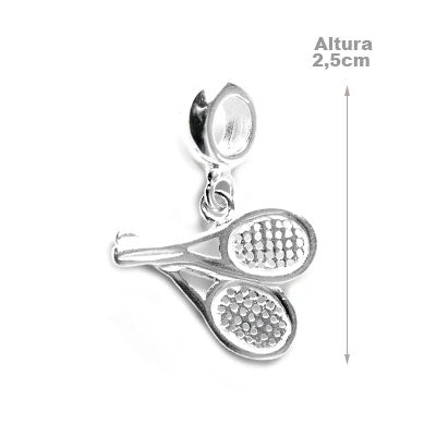 Berloque de Prata Raquete