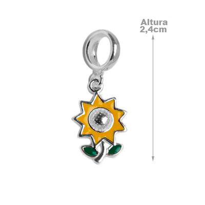 Berloque de Prata Girassol - 52462