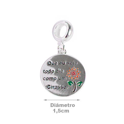 Berloque de Prata Placa