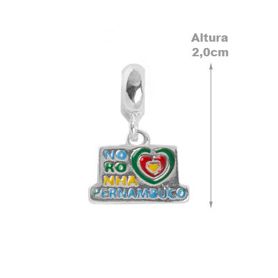 Berloque de Prata Placa