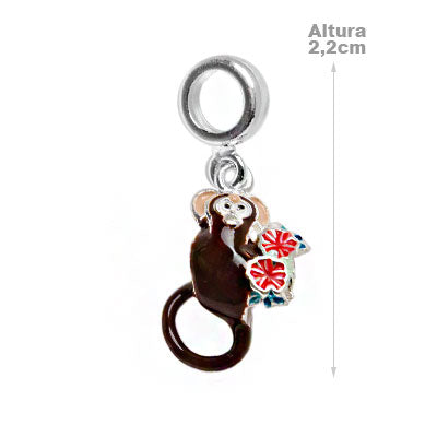 Berloque de Prata Macaco