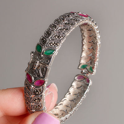 Bracelete de Prata com Pedras