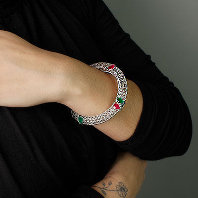 Bracelete de Prata com Pedras