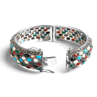 Bracelete de Prata com Pedras