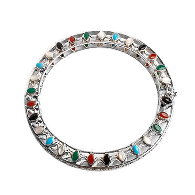 Bracelete de Prata com Pedras