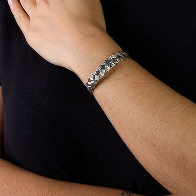 Bracelete de Prata Trabalhado