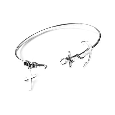 Bracelete de Prata Âncora