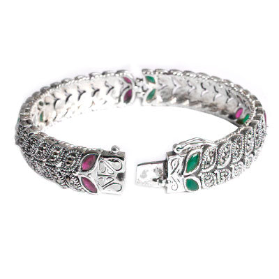 Bracelete de Prata com Pedras