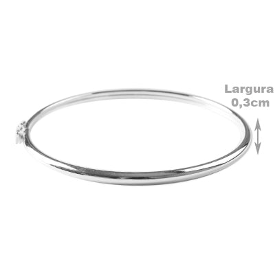 Bracelete de Prata Liso