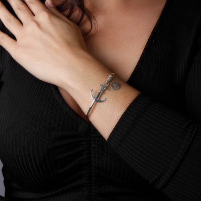 bracelete de Prata Âncora