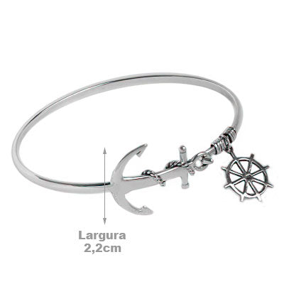 bracelete de Prata Âncora