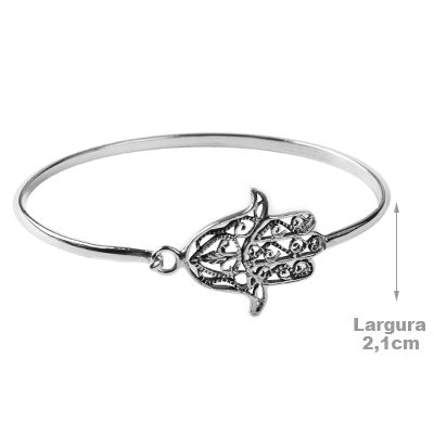 Bracelete de Prata Hamsa.