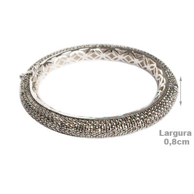 Bracelete de Prata com Marcassita