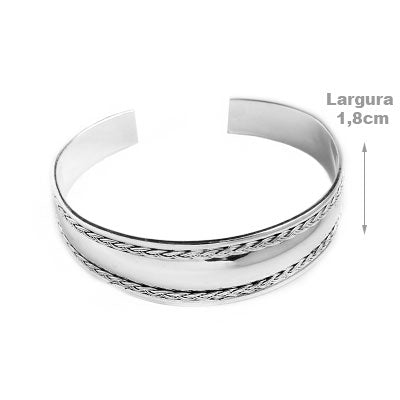 Bracelete de Prata Trabalhado