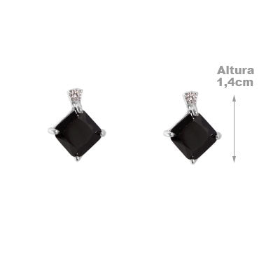 Brinco de Prata Formatura com Zircônias