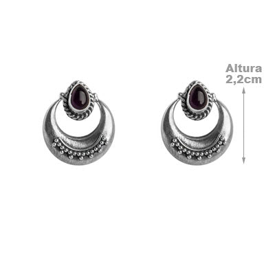 Brinco de Prata com Ametista