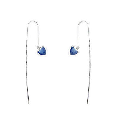 Brinco de Prata Corrente com Zircônia