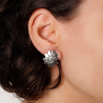 Brinco de Prata Trabalhado.