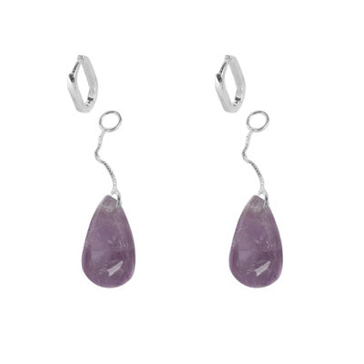 Argola de Prata com Ametista