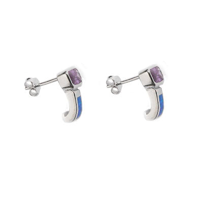 Brinco de Prata com Opala