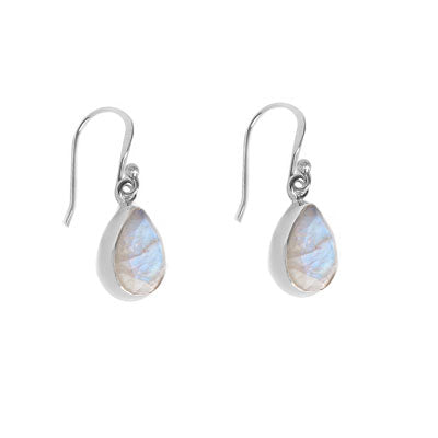 Brinco de Prata Pedra da Lua