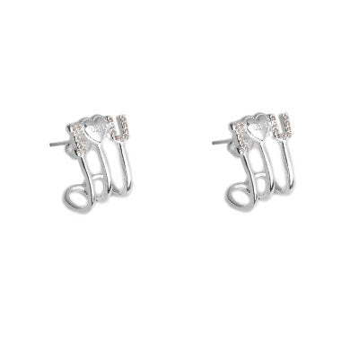 Brinco de Prata com Zircônias