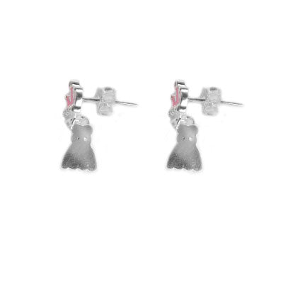 Brinco De Prata Coroa e Vestido