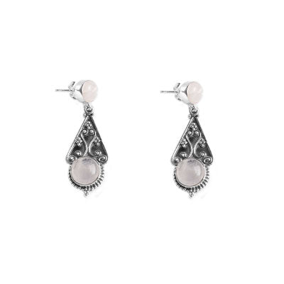 Brinco de Prata com Pedra da Lua - 56174