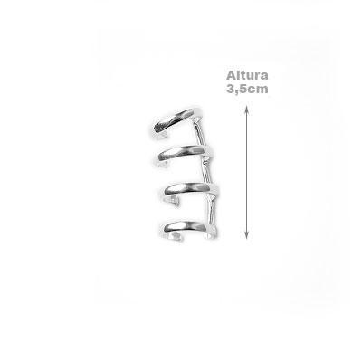 Piercing de Prata Pressão para Orelha