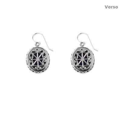 Brinco de Prata com Lápis Lázuli.