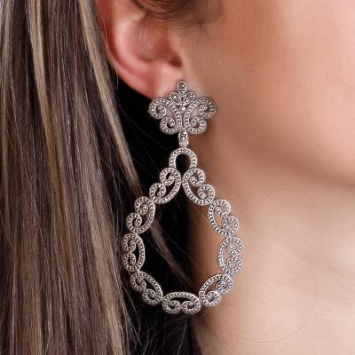 Brinco de Prata com Marcassitas.