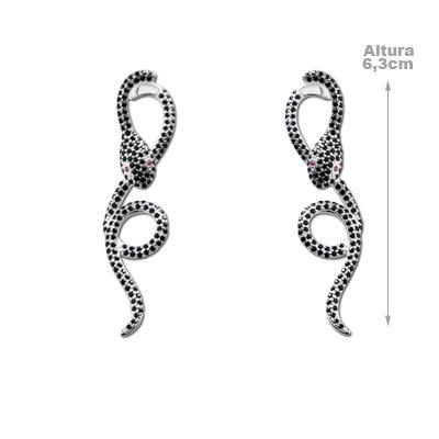 Brinco de Cobra com Zircônia.