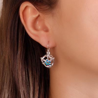 Brinco de Prata com Opala.