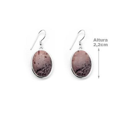 Brinco de Prata com Jaspe