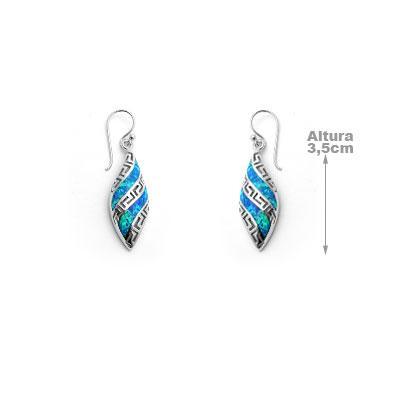 Brinco de Prata com Opala.